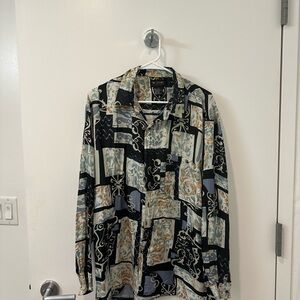 Vintage Geometric Patterned Shirt